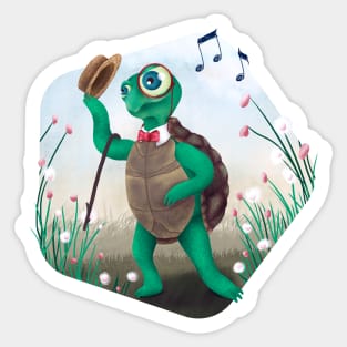 Melomaniac Turtle Sticker